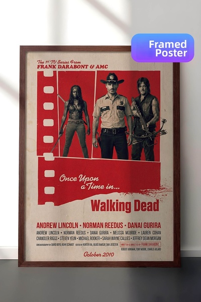 Postifull The Walking Dead Αφίσα με καφέ πλαίσιο, Πίνακας Κινηματογράφου και ...