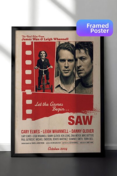 Postifull Αφίσα Saw με μαύρο πλαίσιο, Πίνακας Κινηματογράφου και Τηλεοπτικών ...