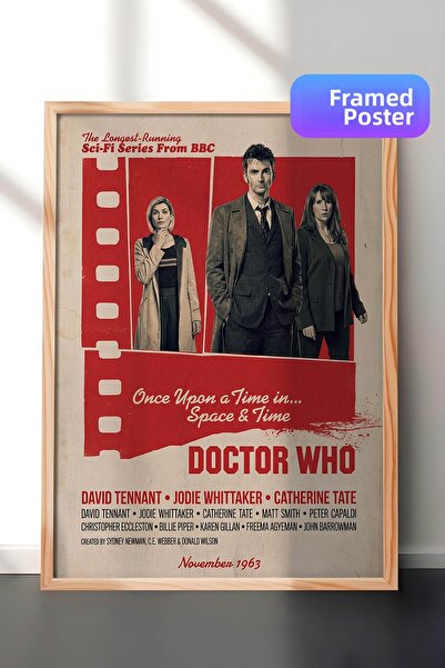 Postifull Αφίσα Doctor Who με ξύλινο πλαίσιο, Πίνακας κινηματογράφου και τηλε...