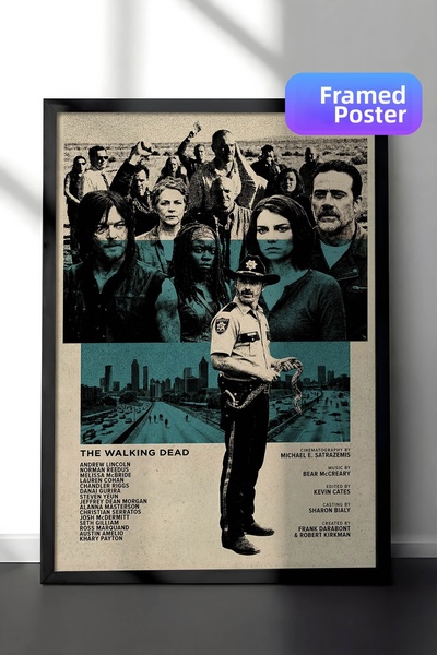Postifull The Walking Dead Μαύρη κορνιζαρισμένη αφίσα, Πίνακας κινηματογράφου...