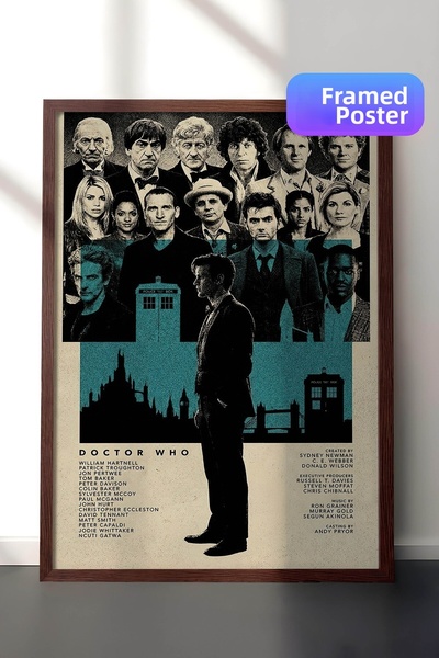 Postifull Αφίσα Doctor Who με καφέ πλαίσιο, Πίνακας κινηματογράφου και τηλεοπ...