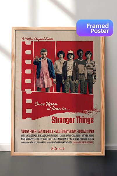 Postifull Αφίσα με ξύλινο πλαίσιο Stranger Things, Πίνακας Κινηματογράφου και...