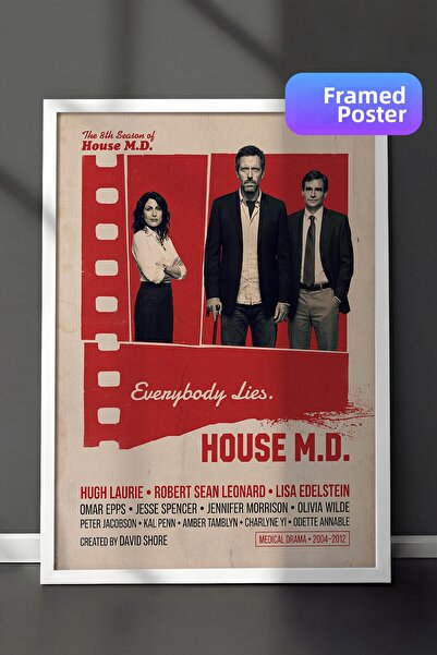 Postifull Αφίσα με λευκό πλαίσιο για το σπίτι, Πίνακας κινηματογράφου και τηλ...