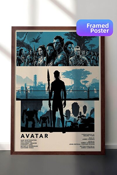 Postifull Αφίσα με καφέ πλαίσιο Avatar, Πίνακας Κινηματογράφου και Τηλεοπτική...