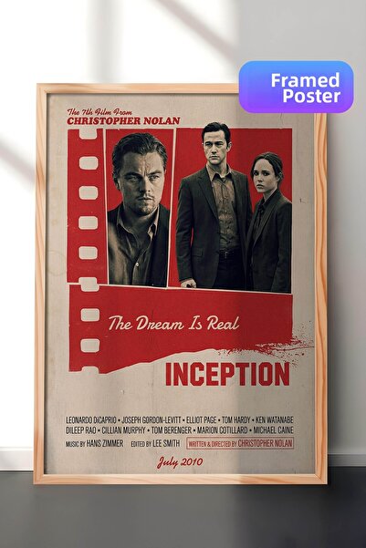 Postifull Αφίσα Inception με ξύλινο πλαίσιο, Πίνακας Κινηματογράφου και Τηλεο...