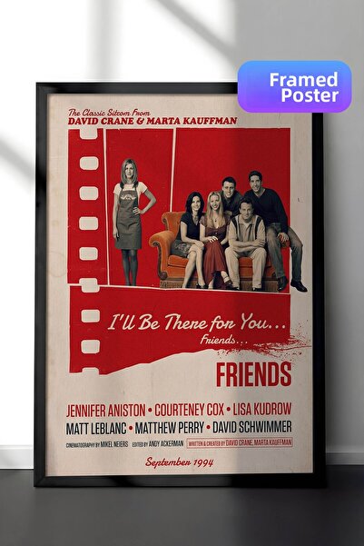 Postifull Αφίσα Friends με μαύρο πλαίσιο, Πίνακας κινηματογράφου και τηλεοπτι...
