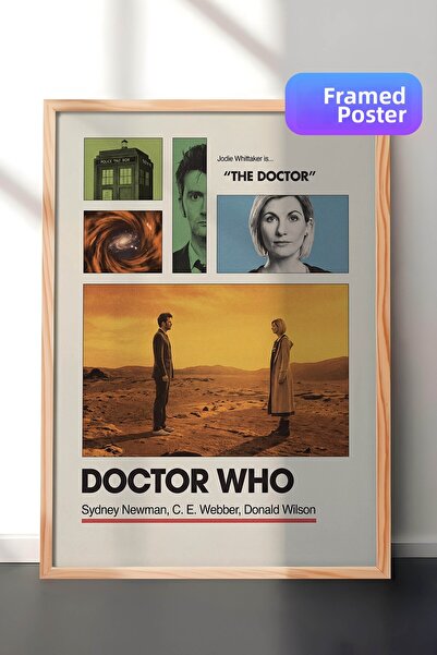 Postifull Αφίσα Doctor Who με ξύλινο πλαίσιο, Πίνακας Κινηματογράφου και Τηλε...