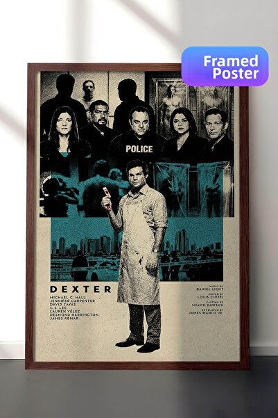 Postifull Αφίσα με καφέ πλαίσιο Dexter, Πίνακας κινηματογράφου και τηλεοπτική...