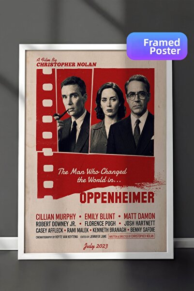 Postifull Αφίσα με λευκό πλαίσιο Oppenheimer, Πίνακας κινηματογράφου και τηλε...