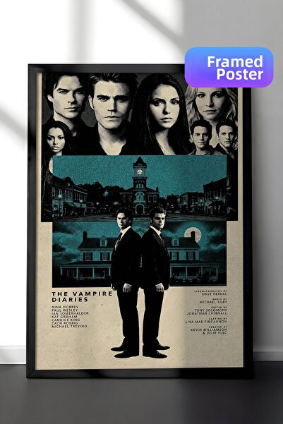 Postifull The Vampire Diaries Αφίσα με Μαύρο Πλαίσιο, Πίνακας Κινηματογράφου ...