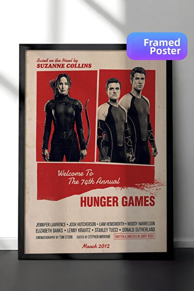 Postifull Οι Αγώνες της Πείνας Μαύρη κορνιζαρισμένη αφίσα, Πίνακας κινηματογρ...