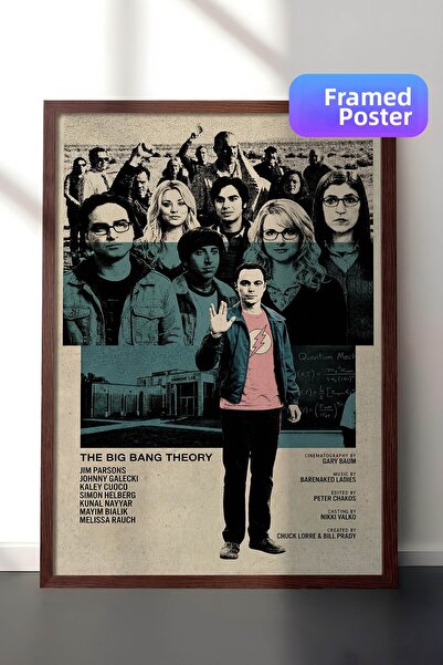Postifull The Big Bang Theory Αφίσα με καφέ πλαίσιο, Πίνακας Κινηματογράφου κ...