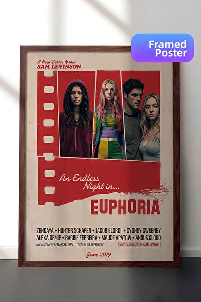 Postifull Αφίσα με καφέ πλαίσιο Euphoria, Πίνακας Κινηματογράφου και Τηλεοπτι...