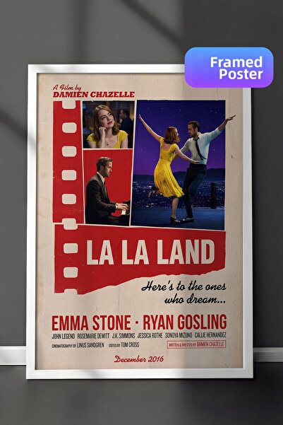 Postifull Αφίσα La La Land με λευκό πλαίσιο, Πίνακας κινηματογράφου και τηλεο...