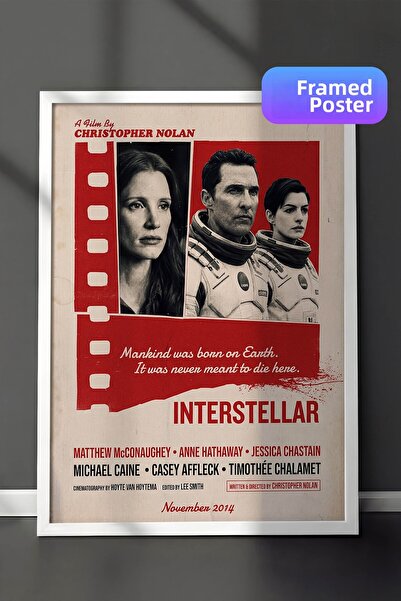 Postifull Αφίσα Interstellar με λευκό πλαίσιο, Πίνακας Κινηματογράφου και Τηλ...