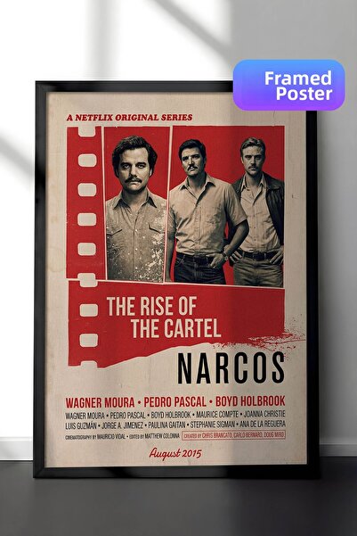 Postifull Αφίσα Narcos με μαύρο πλαίσιο, Πίνακας Κινηματογράφου και Τηλεοπτικ...