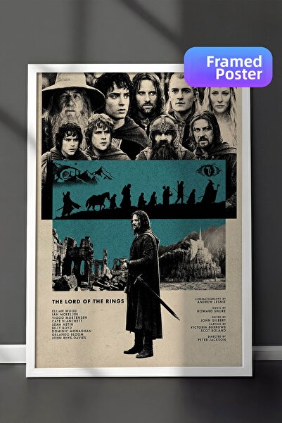 Postifull Ο Άρχοντας των Δαχτυλιδιών Αφίσα με λευκό πλαίσιο, Πίνακας Κινηματο...