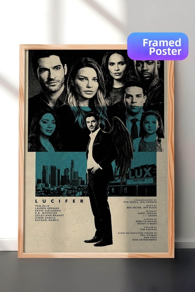 Postifull Αφίσα με ξύλινο πλαίσιο Lucifer, Πίνακας Κινηματογράφου και Τηλεοπτ...