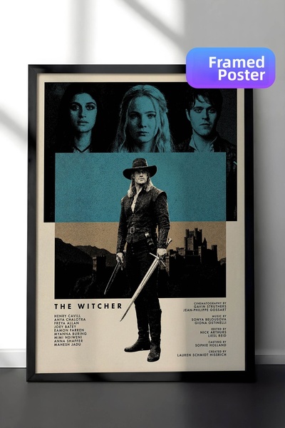 Postifull The Witcher Μαύρη κορνιζαρισμένη αφίσα, Πίνακας κινηματογράφου και ...