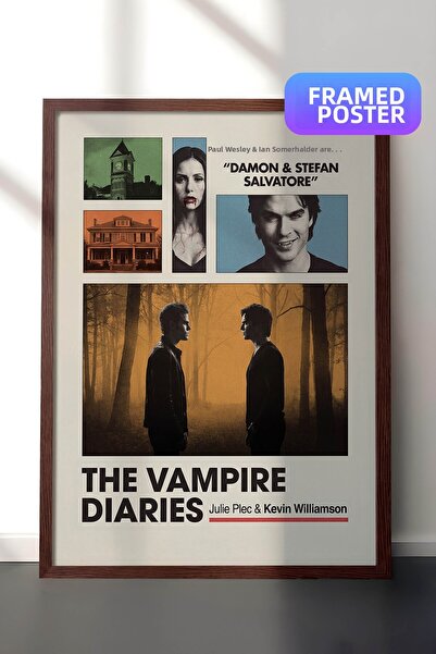 Postifull The Vampire Diaries Αφίσα με καφέ πλαίσιο, Πίνακας Κινηματογράφου κ...