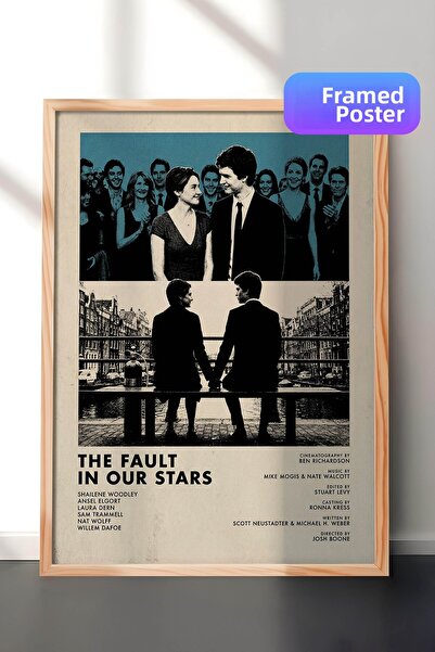 Postifull Η αμαρτία στα αστέρια μας Ξύλινη Αφίσα με Ξύλινο Πλαίσιο, Πίνακας Κ...