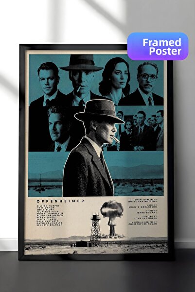 Postifull Αφίσα με μαύρο πλαίσιο Oppenheimer, Πίνακας Κινηματογράφου και Τηλε...
