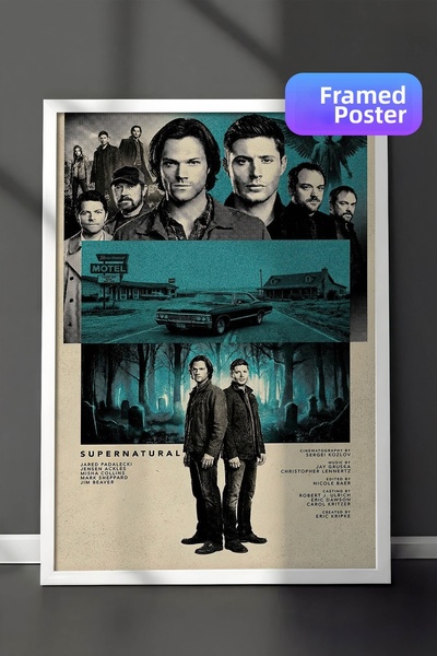 Postifull Υπερφυσική αφίσα με λευκό πλαίσιο, ζωγραφική ταινιών και σειρών τηλ...