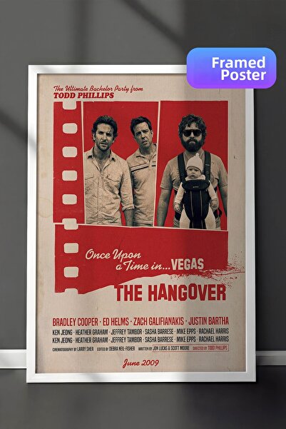 Postifull Αφίσα The Hangover με λευκό πλαίσιο, Πίνακας Κινηματογράφου και Τηλ...