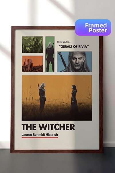 Postifull Αφίσα The Witcher με καφέ πλαίσιο, Πίνακας κινηματογράφου και τηλεο...