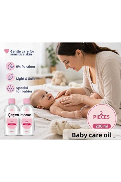 ÇEÇEN HOME (قطعتان) زيت مرطب للأطفال، زيت للعناية بالأطفال، زيت تدليك للأطفال...
