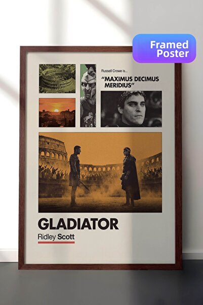 Postifull Αφίσα με καφέ πλαίσιο Gladiator, Πίνακας Κινηματογράφου και Τηλεοπτ...