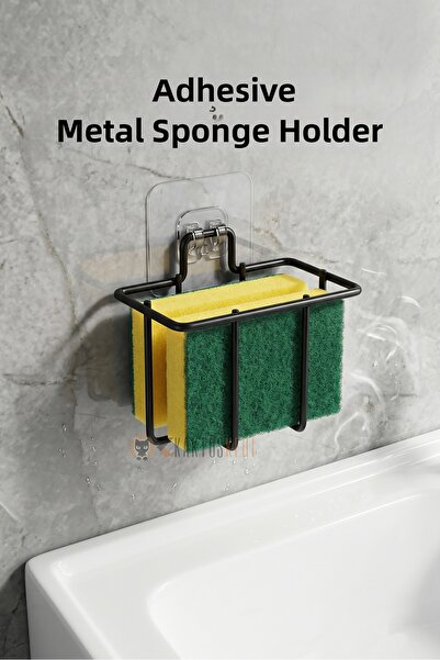 KaktüsKedi Αυτοκόλλητη θήκη για σφουγγάρι πιάτων - Αδιάβροχη, πολλαπλών χρήσε...