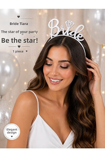 Bkmc Bride Crown Party Crown, Bride Crown for Bachelorette (Gold, Silver, Pin...
