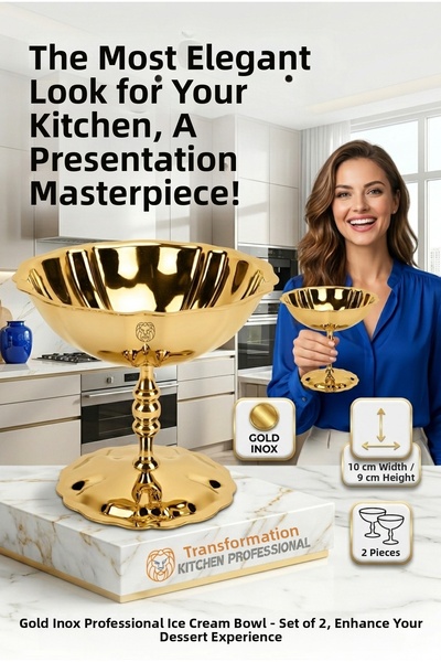 Transformacion Σετ 2 επαγγελματικών μπολ παρουσίασης παγωτού και επιδόρπιου α...