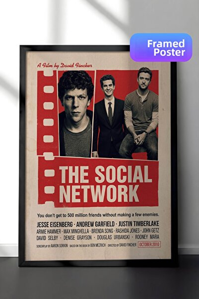 Postifull The Social Network Αφίσα με Μαύρο Πλαίσιο, Πίνακας Κινηματογράφου κ...