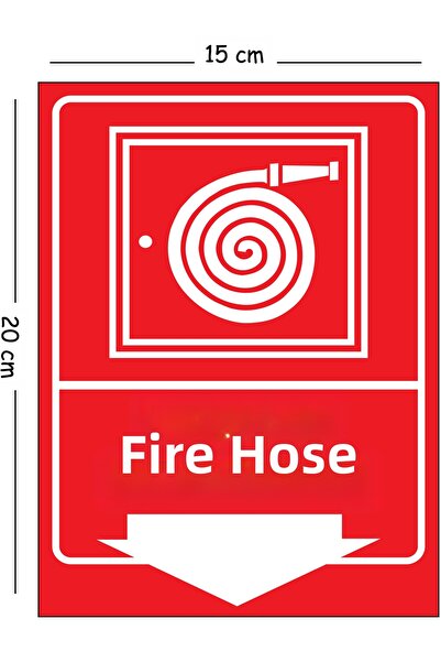 Mayeka Metal Fire Hose 15X20 cm Warning Work Safety Sign