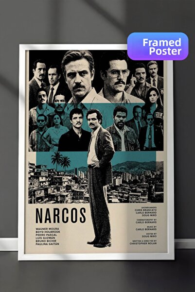 Postifull Αφίσα με λευκό πλαίσιο Narcos, Πίνακας Κινηματογράφου και Τηλεοπτικ...