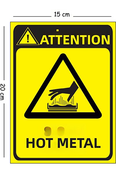Mayeka لافتة تحذير معدنية من Metal Attention Hot Metal مقاس 15x20 سم لسلامة ا...