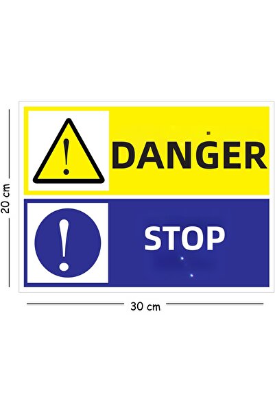 Mayeka لافتة تحذير معدنية من ماركة Danger Away مقاس 20x30 سم A4 للسلامة المهنية