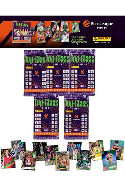 Next Plus Licensed Top Class Pure Basketball 2025-2026 5 Pack (40 Cards) Foot...