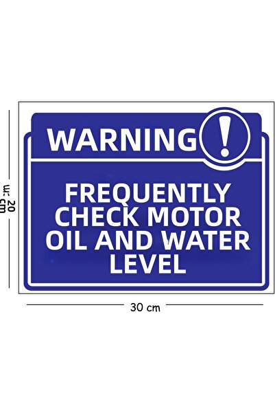 Mayeka Metal Sign: Carefully Check the Oil and Water of the Engine 20X30 cm A...