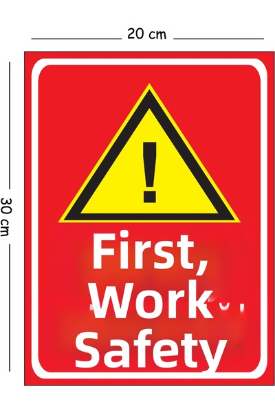 Mayeka Metal before Anything Safety 2 20X30 cm A4 Warning Occupational Safety...