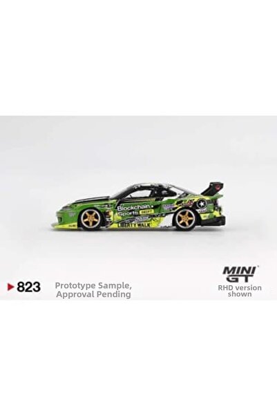 mini gt Nissan S15 Silvia # 555 Lb-Super Silhouette 1/64 Model Car - 823 - Green