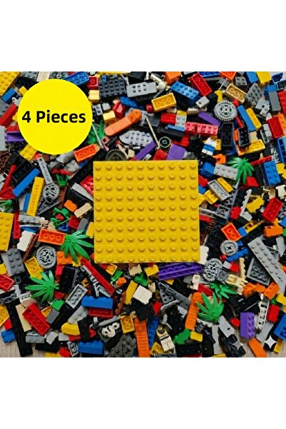 OyuncaklarÜlkesi Lego Compatible Classic Yellow Floor Plate 8X8 cm 10X10 Dots...