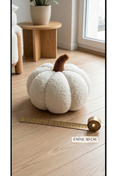 Plush Pillow Pumpkin White - 30x30 cm