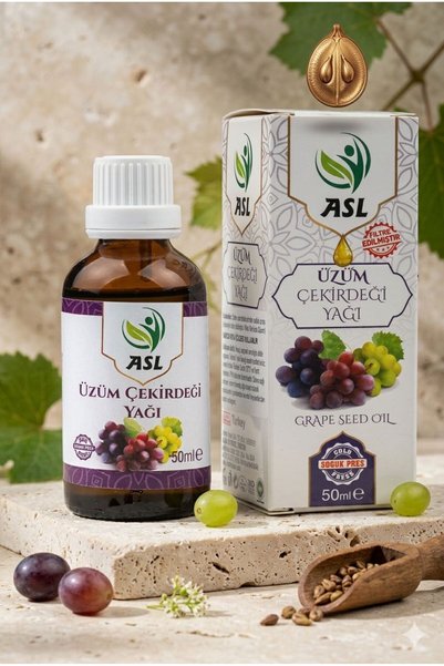 ASL Cold Pressed Grape Seed Oil 50 ml – Natural Care Oil Suitable for Skin, Hair and Nail Care