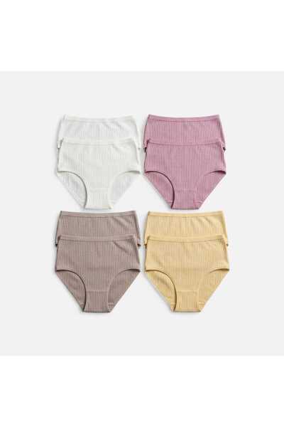vintisse 8li Set Fitilli Bambu Kadın Alt İç Çamaşırı L/XL %98 Pamuk %2 Elasten