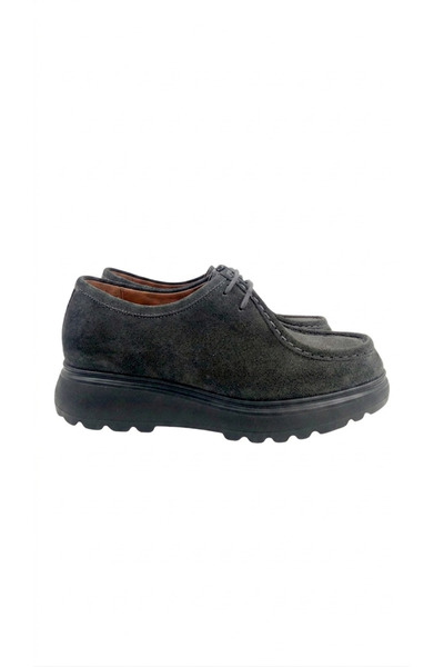 Oneka Shoes حذاء رجالي يومي برباط باللون الرمادي أنثراسايت 202426SAS2230