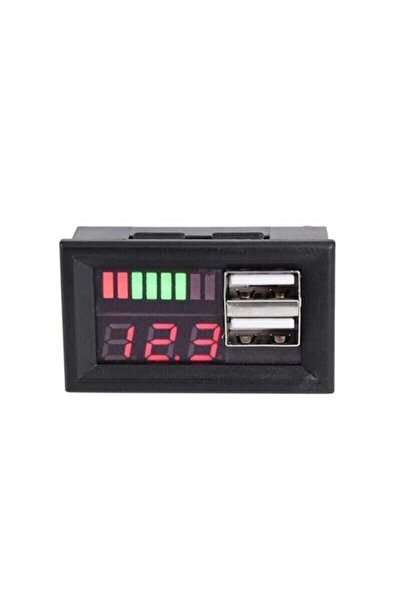 Motorobit 12V Akü Kapasite Göstergesi - 5V 2A USB Çıkışlı