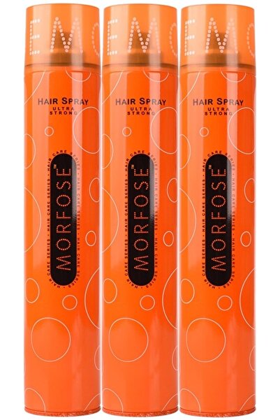 Morfose Saç Spreyi 400ML Ultra Sert (Turuncu) (3 Lü Set)